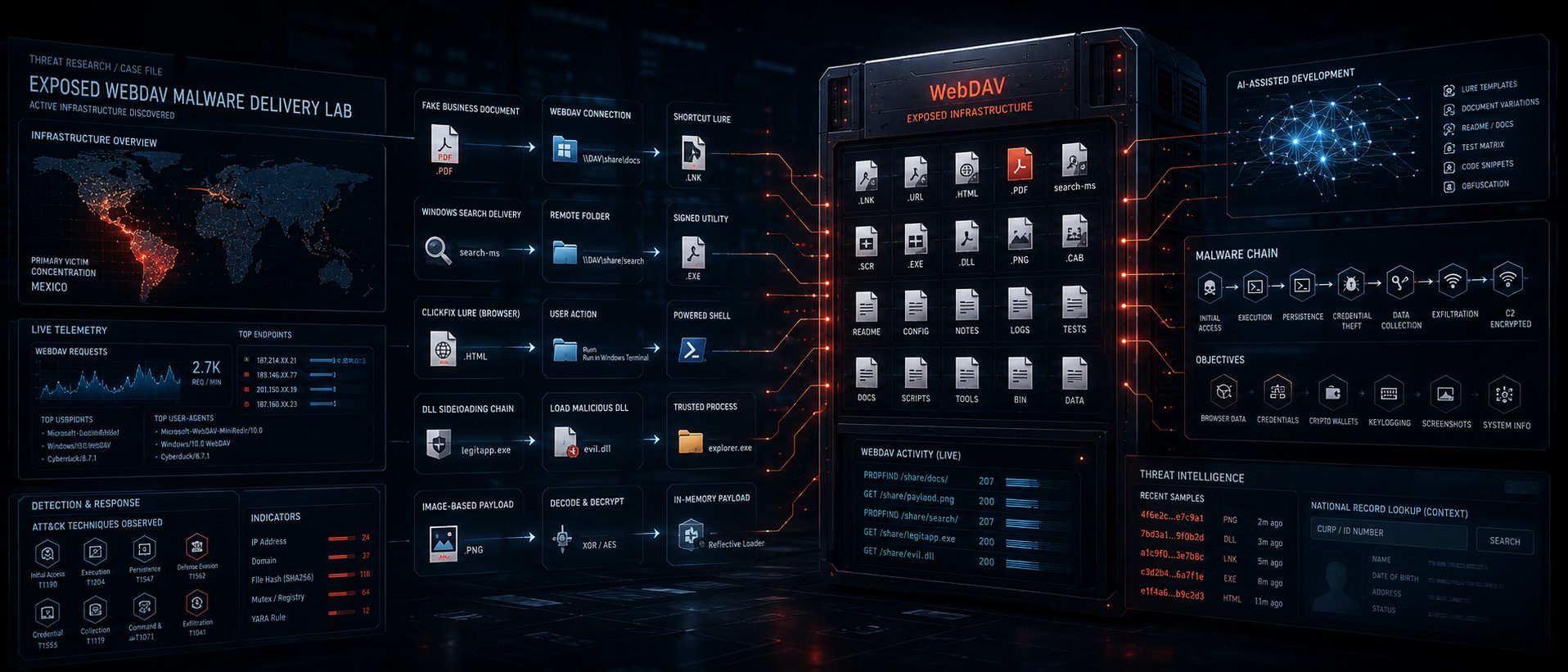 Exposed WebDAV Malware Lab Reveals Stealth Falcon Activity